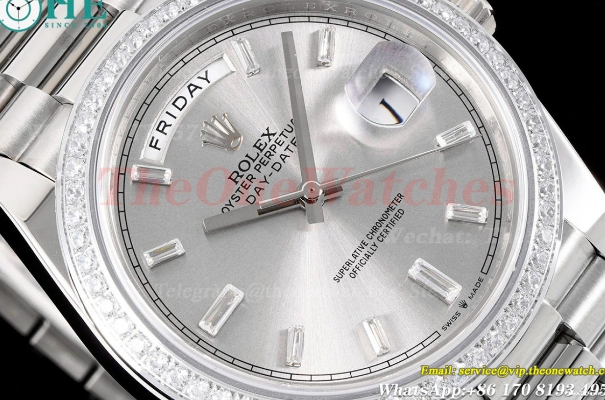 228349 DayDate SS GSF Dia SS Version) Heavy 40mm (Tungsten Silver A3255 Pres 0323